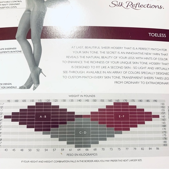 HANES Silk Reflections Transparent Sheer Toeless Hosiery, Control Top - Picture 3 of 3